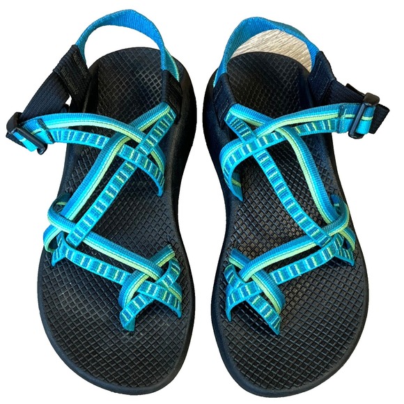 Chaco Shoes - Chaco ZX2 Yampa River Hiking Sandals Blue Green Womens 7 UK 5 EUR 38